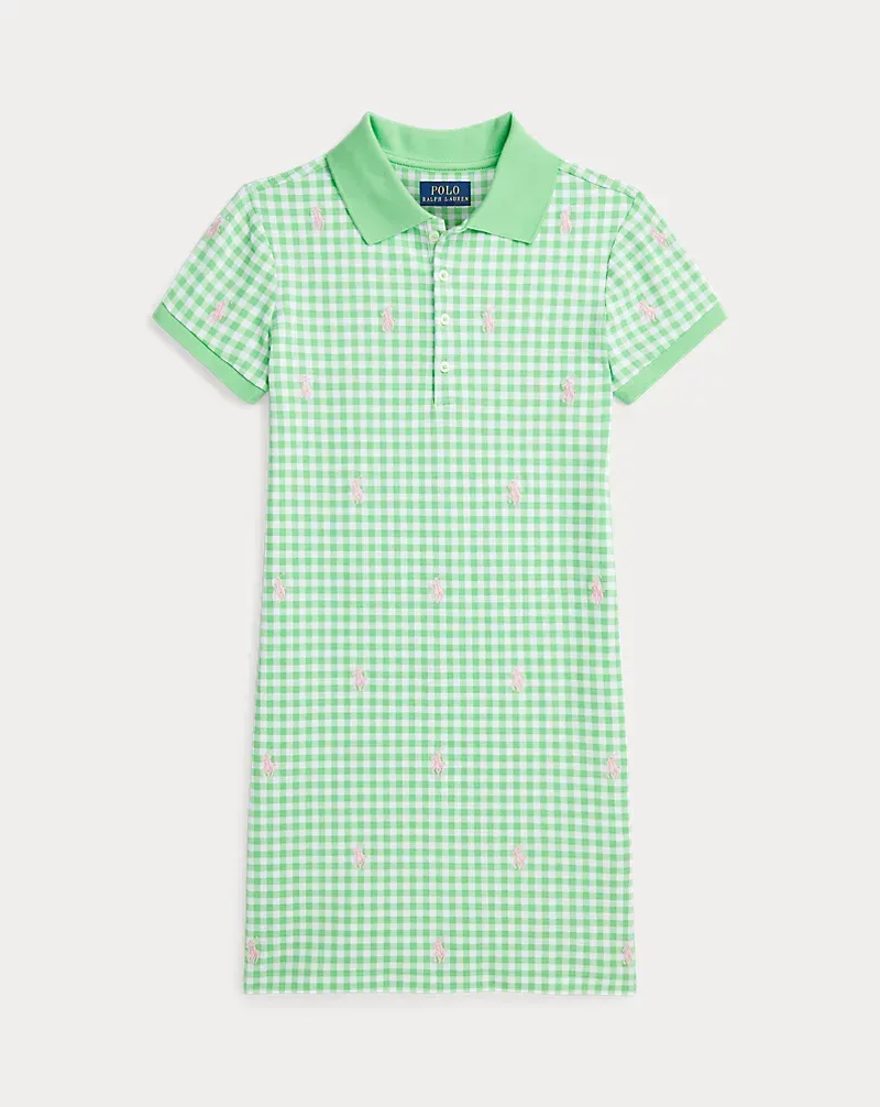 Gingham Lime W Pink